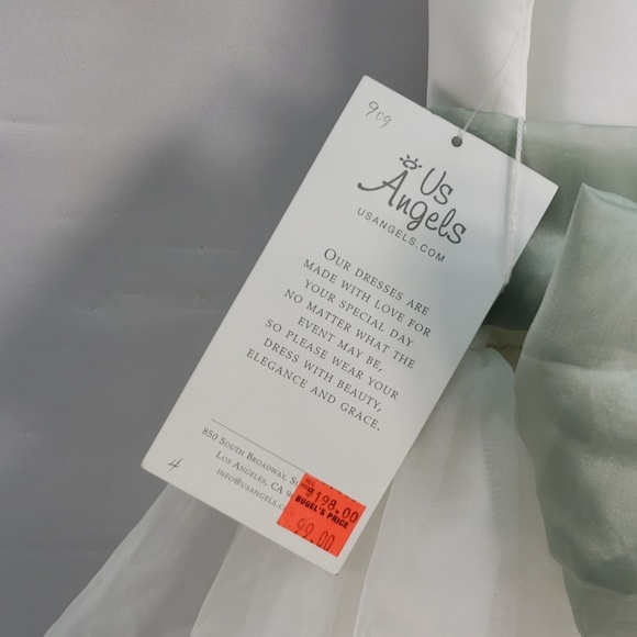 US ANGELS FLOWER GIRL DRESST IVORY STYLE 909 - Picture 4 of 4